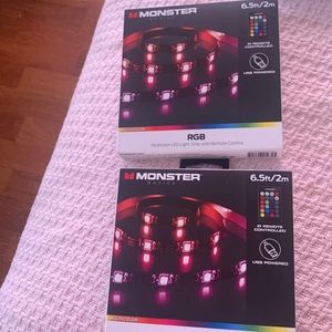 2 multicolor led lights with remote